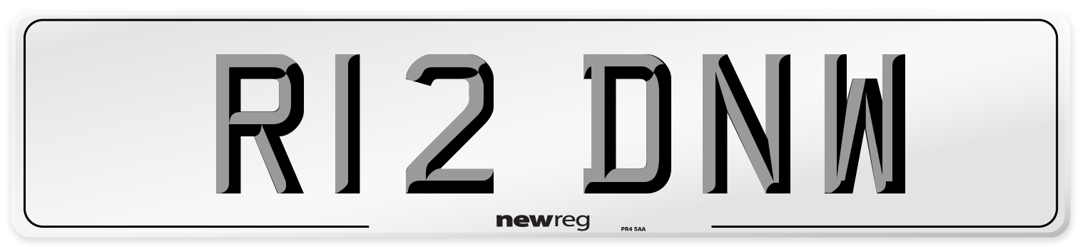 R12 DNW Number Plate from New Reg
